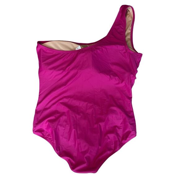 NEW J.Crew Sleek ruched one-shoulder one-piece swimsuit Size 20 - Picture 9 of 12